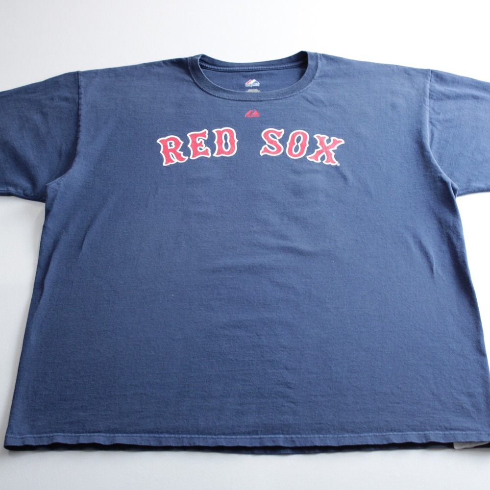 Majestic Boston Red Sox Carl Crawford 13 MLB T-Shirt Mens 2XL Navy Baseball Fan